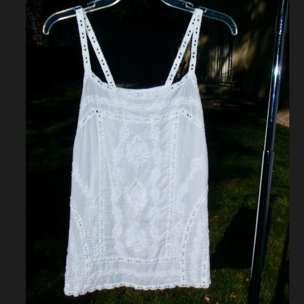 Embroidered Spaghetti strap Top